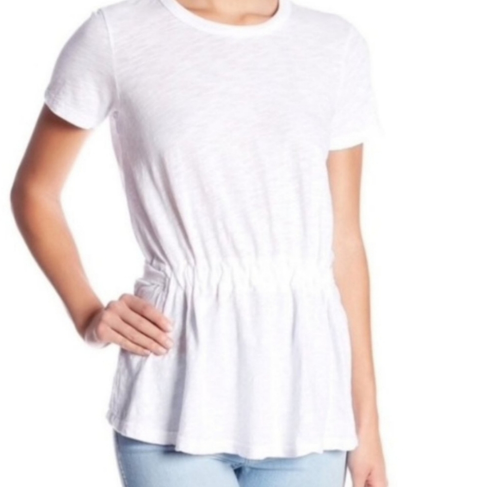 Stateside Cinched Waist Cotton T-shirt